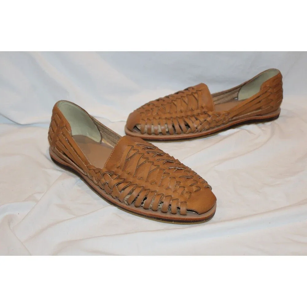 Nisolo Leather Sandal Huarache Men's ALMOND BROWN NWOB SZ 12 MSRP $150
