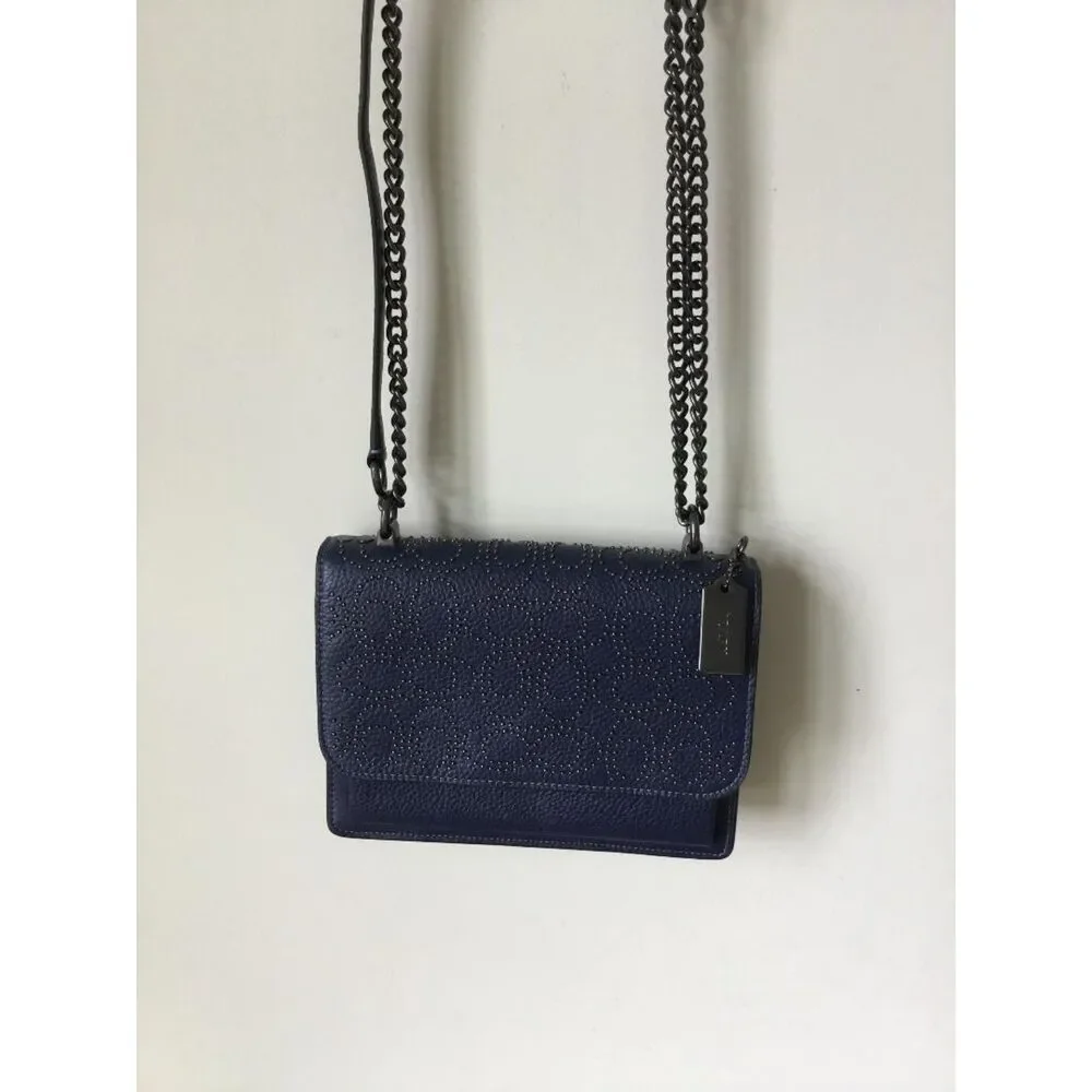 Coach brand navy rivets