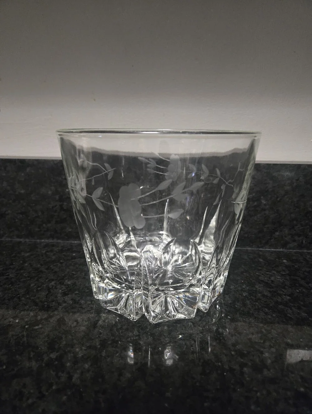 Princess House Ice Bucket Heritage Etched Floral Vintage
