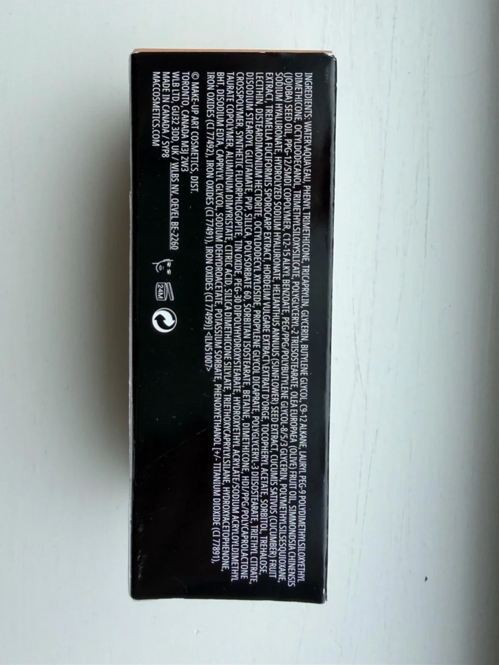 MAC Cosmetics tested once