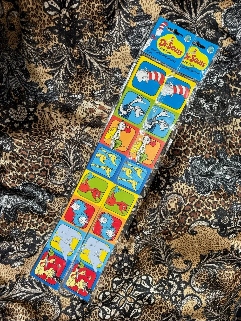 Dr. Seuss Colorful Decor trim set of 2