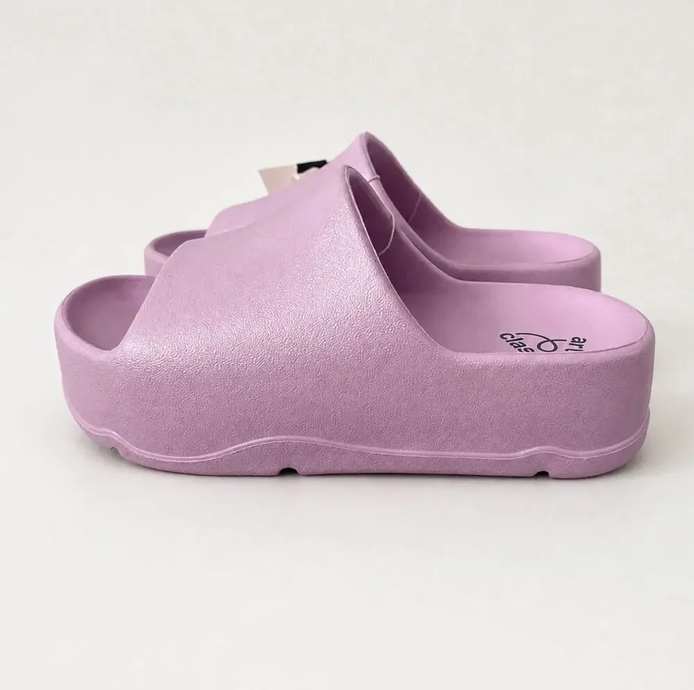 Art Class Girls Platform Slide Sandals Lilac Pink Size 1 Youth NWT Lightweight