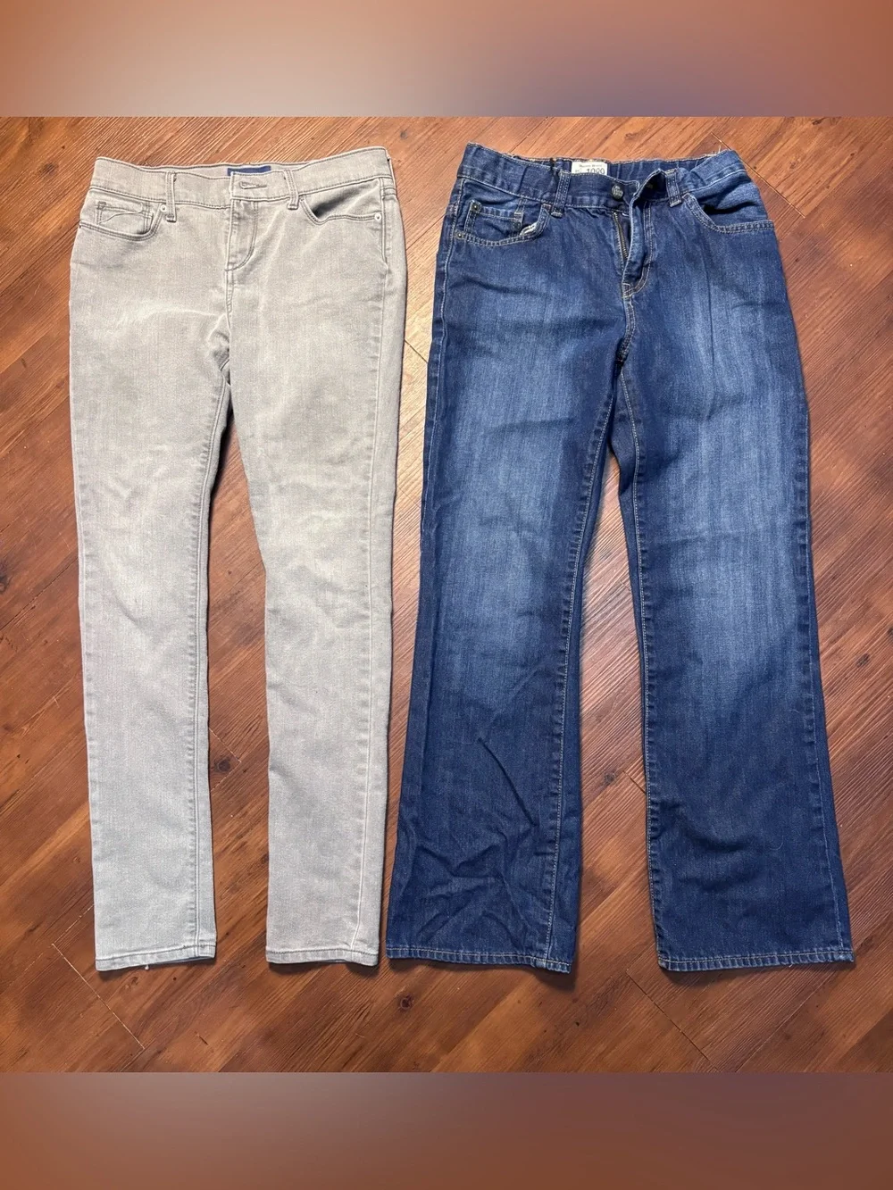 Lot of 2 Girls Kids Size 14 Adjustable Waist Jeans Old Navy Childrens Place