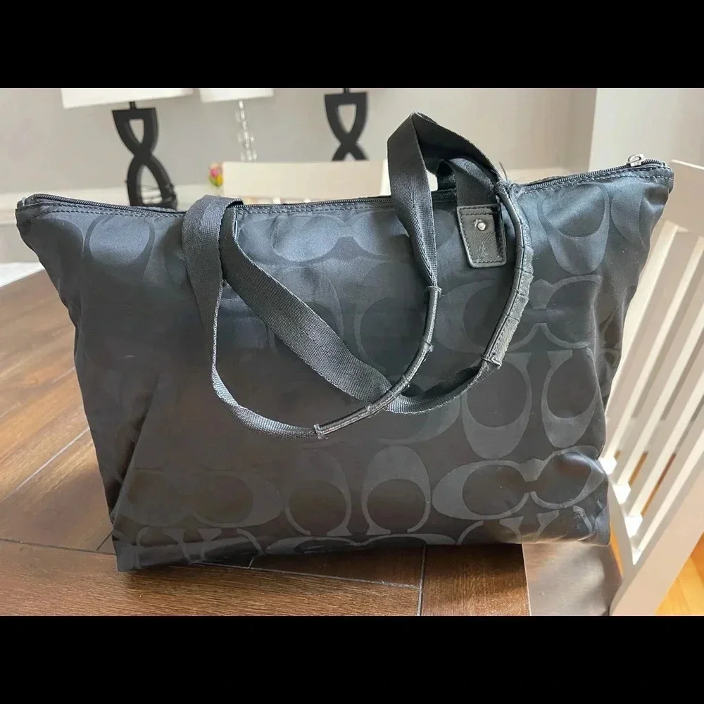 Coach logo tote