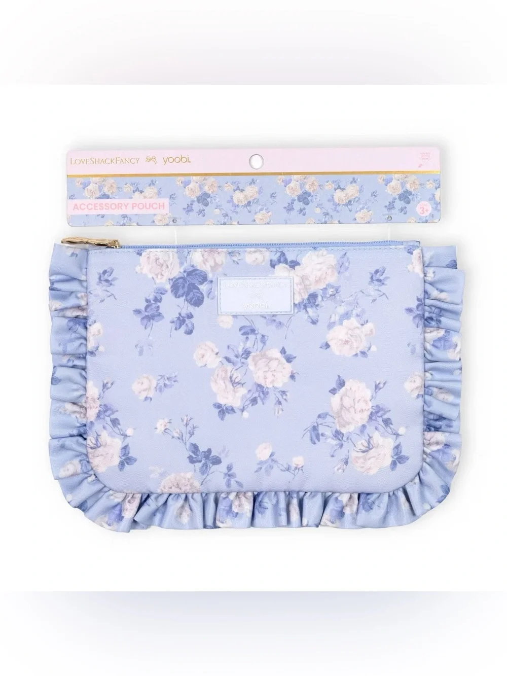 LoveShackFancy X Target Everblooming Rosettes Pencil Case Ruffles Whisper Blue