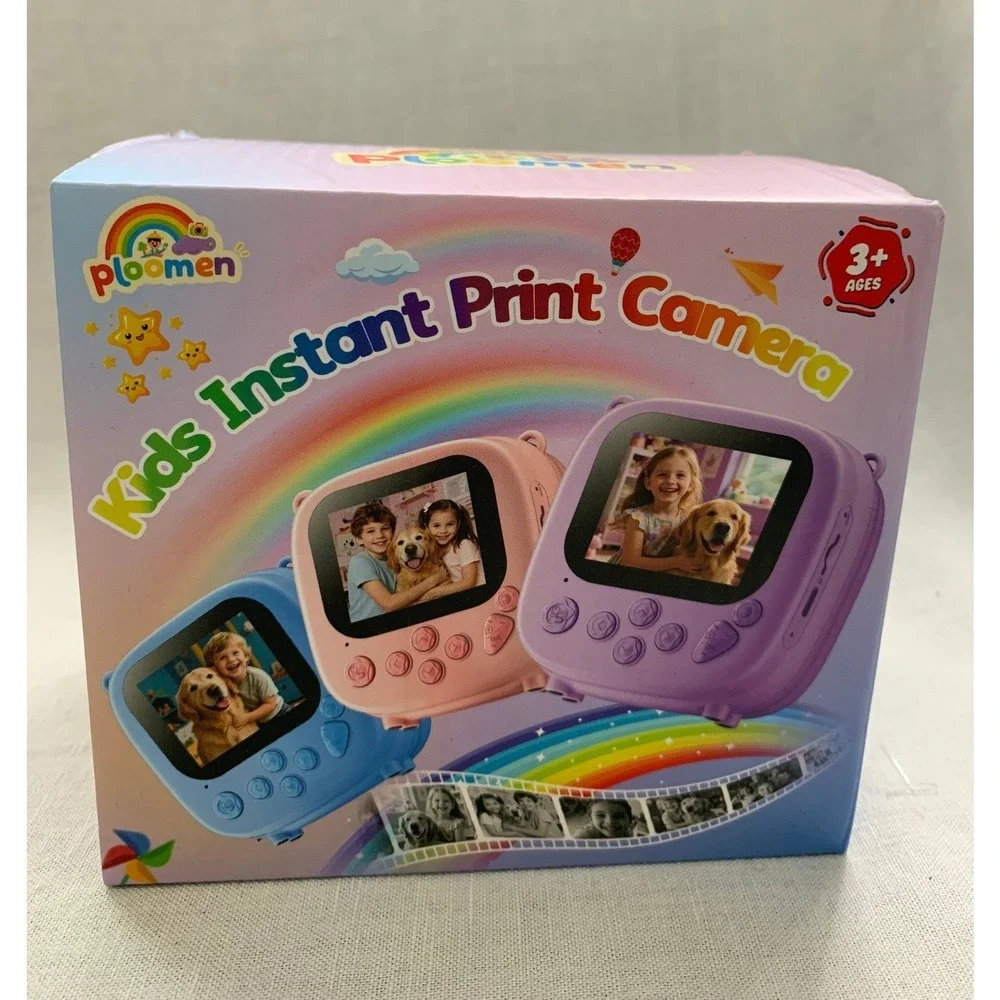 Ploomen Kids Instant Print Camera Purple 1080P Full HD Video Photo NEW#944