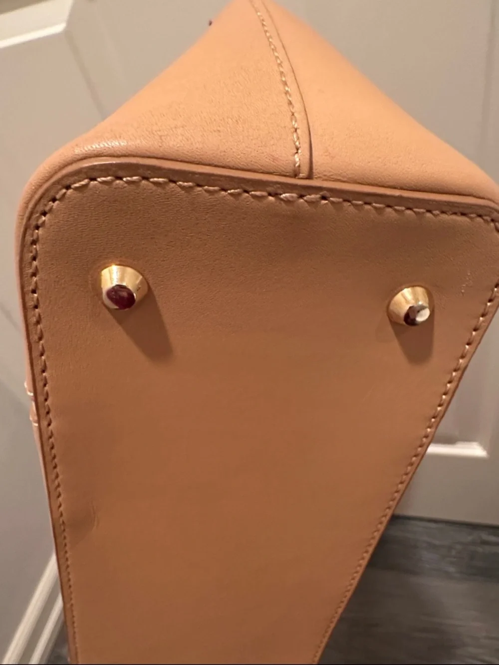 Authentic Burberry Tan Leather Tote Bag