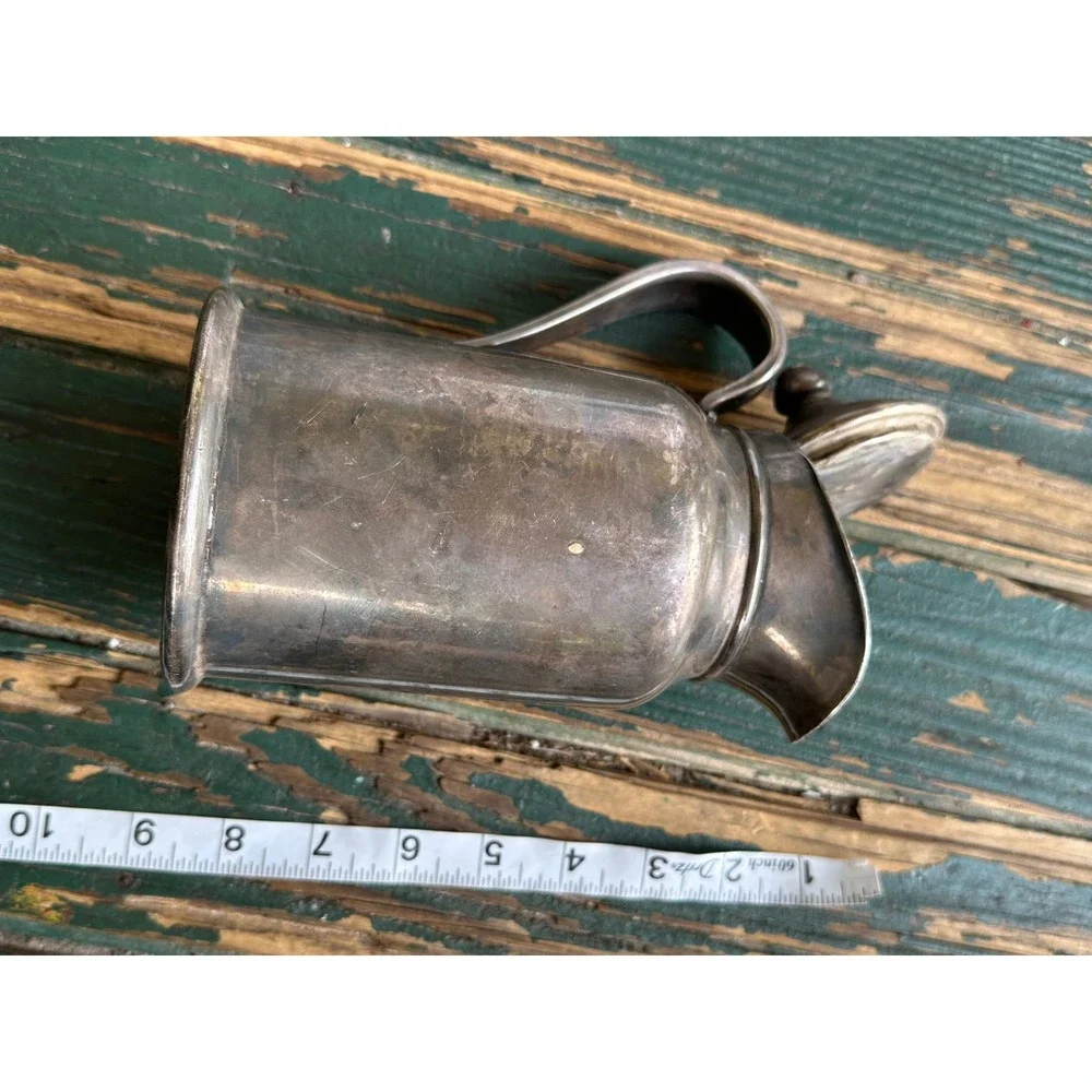 Reed & Barton Silver Soldered Pitcher Crown Crest Engraved Vintage Hotel 3000 1P