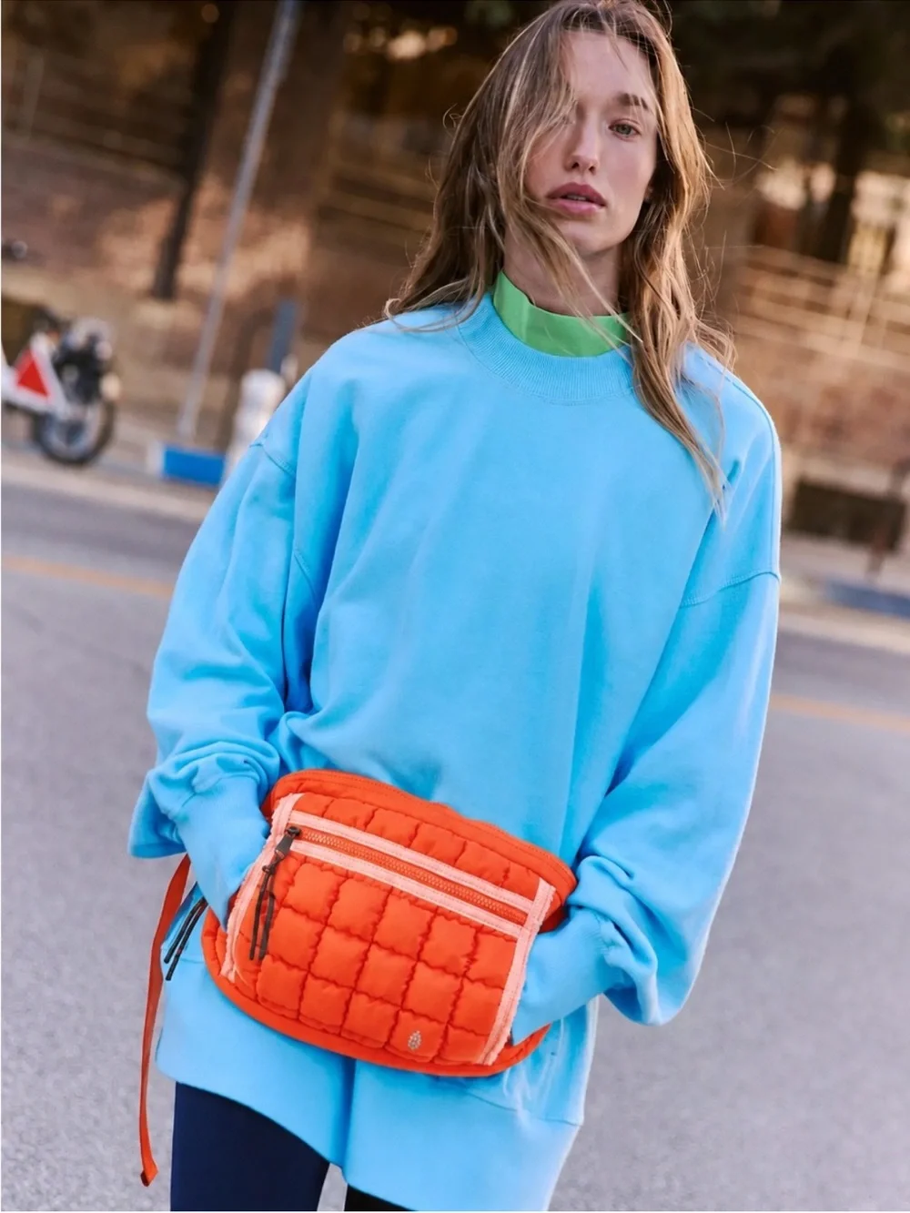 Free People Quilted Muff Sling Bag