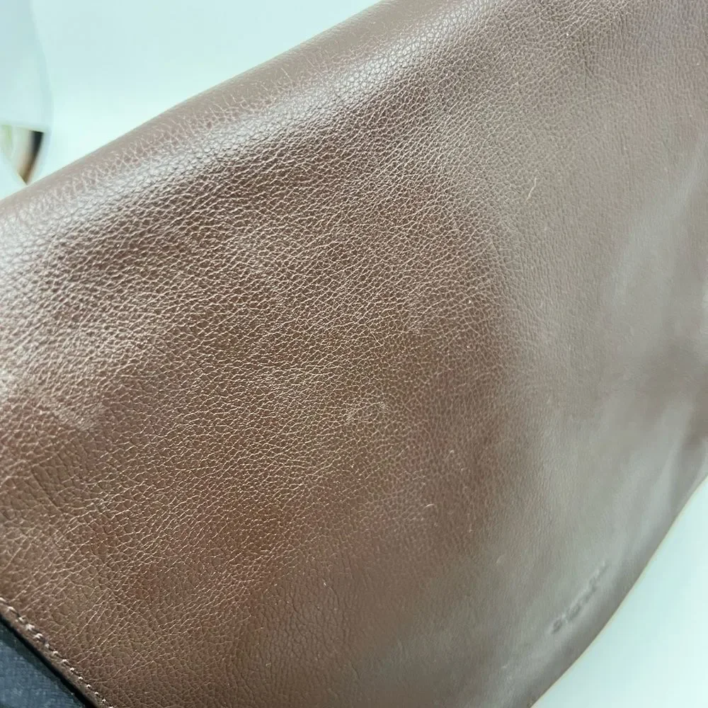 Coach Unisex Charles Brown Leather Crossbody Messenger Bag F72362