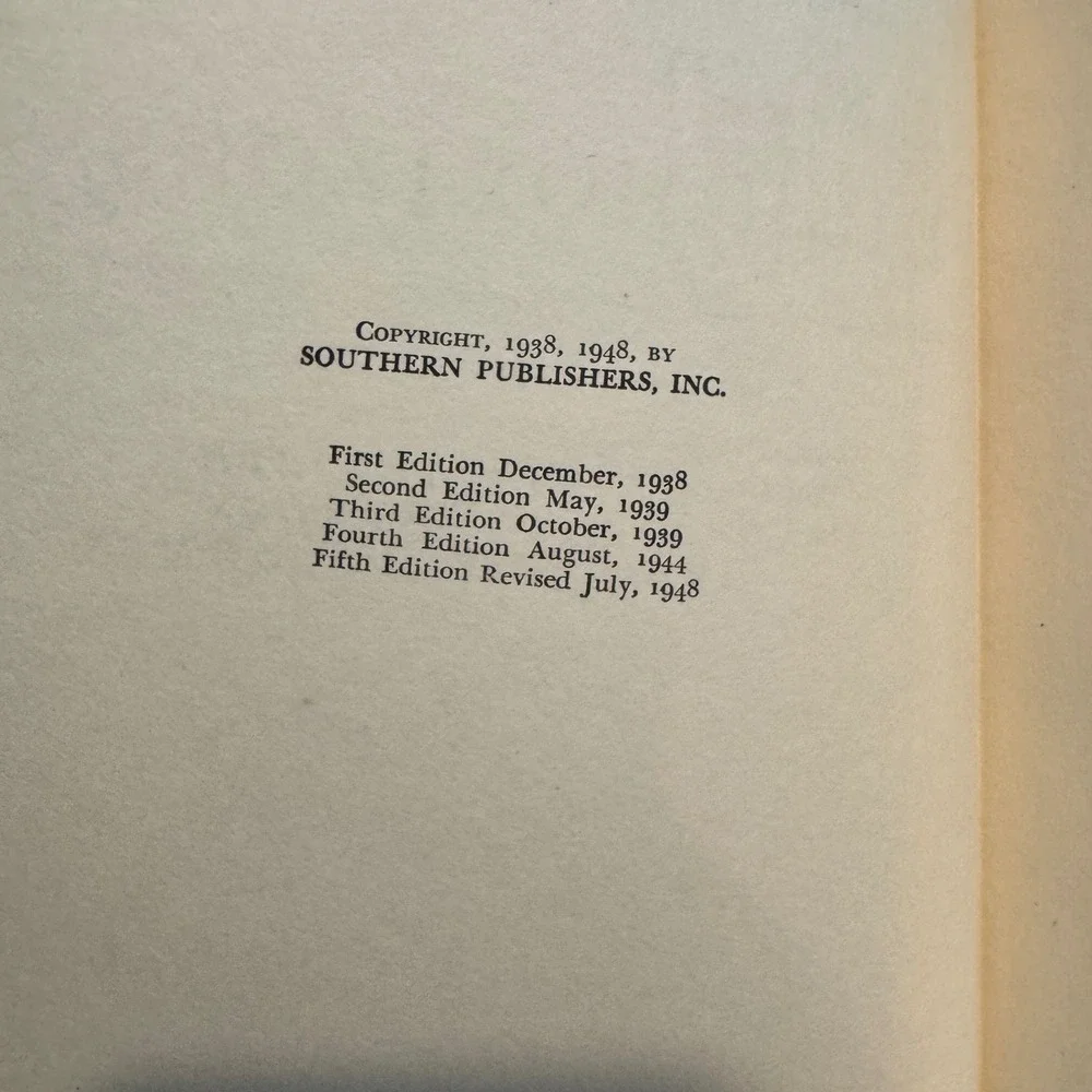Southern Publishers book discoloration