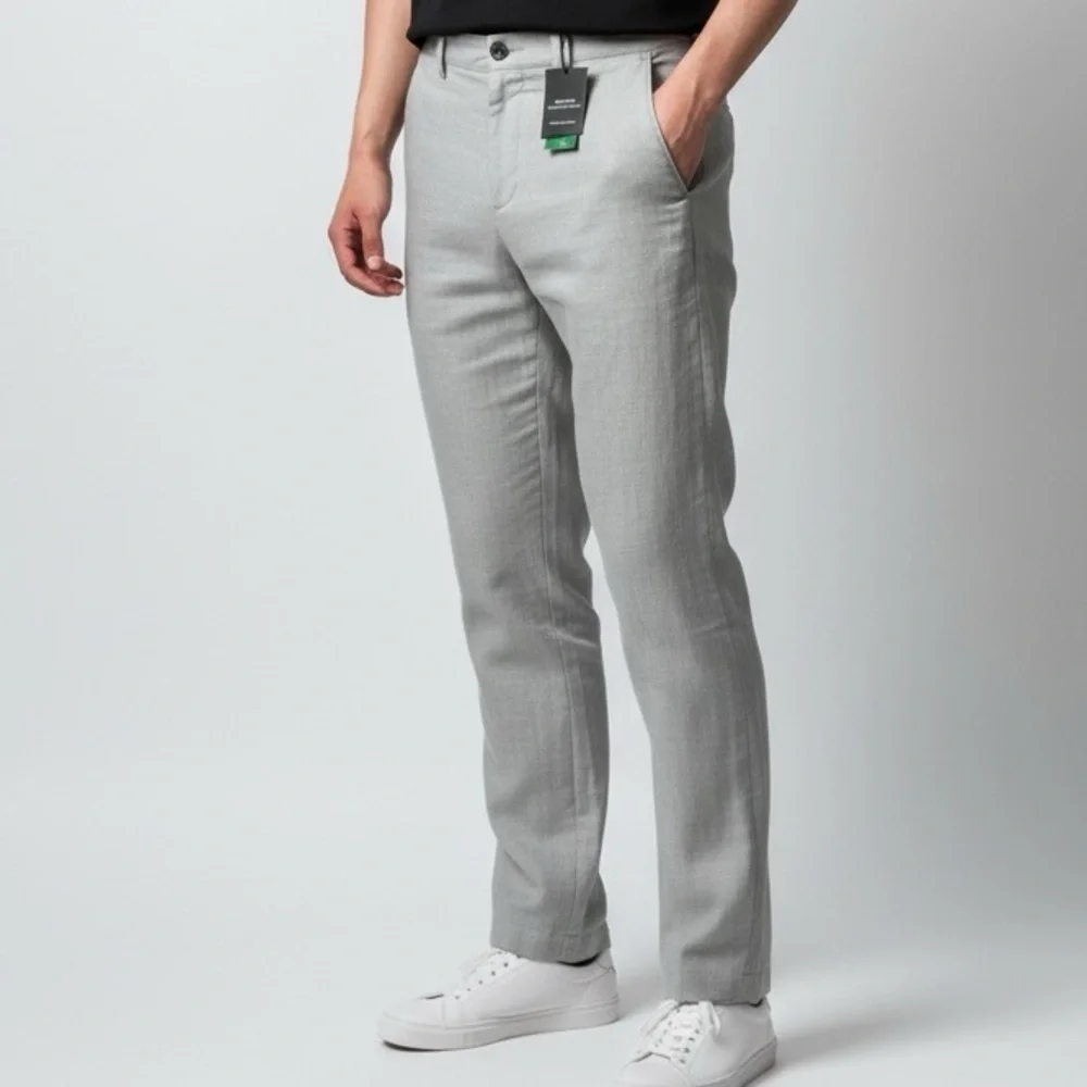 CLUB MONACO LINEN CONNOR CHINOS GREY