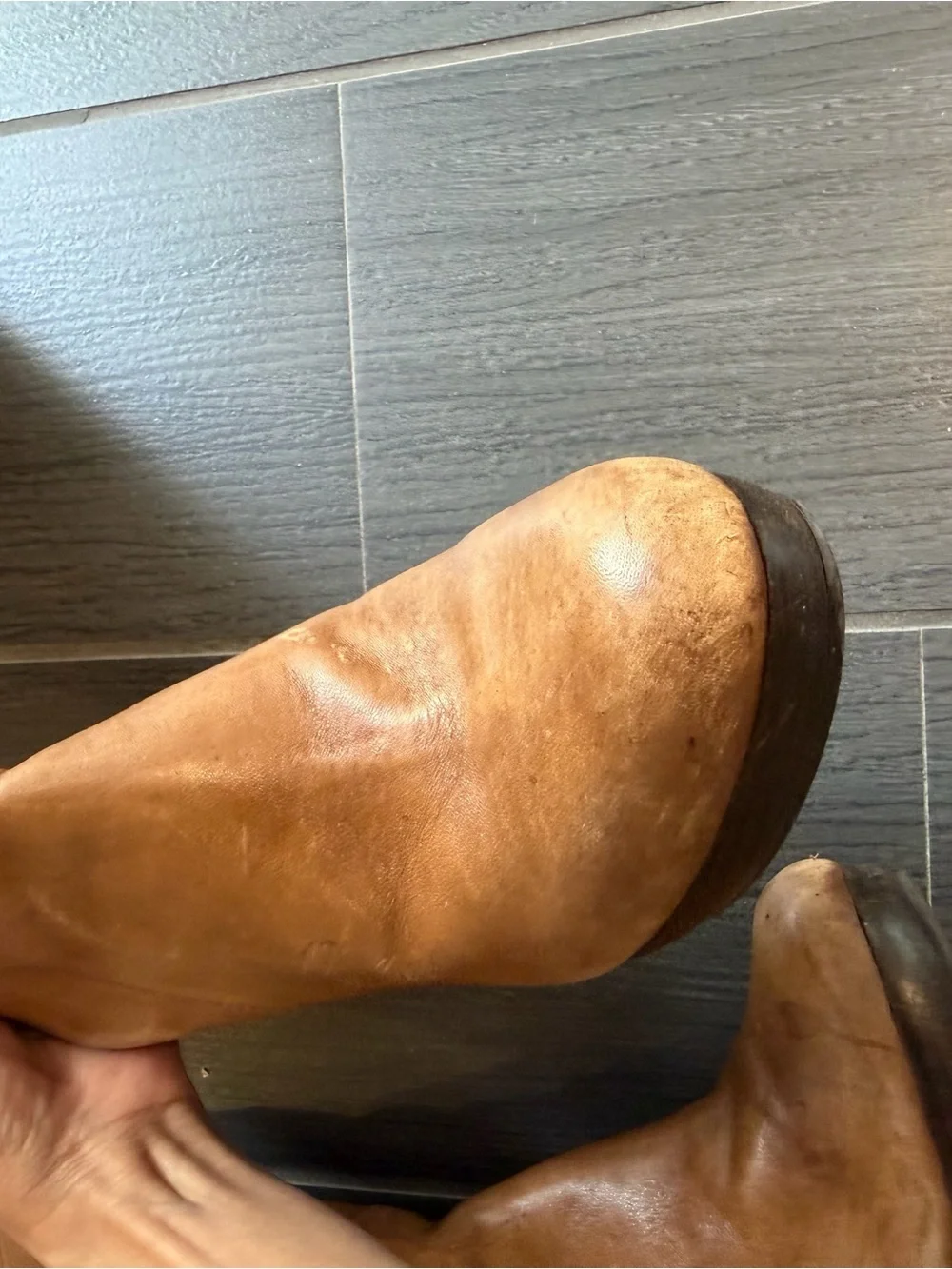 Women's Tall Leather Boots in Cognac Brown - Classic Knee-High Style