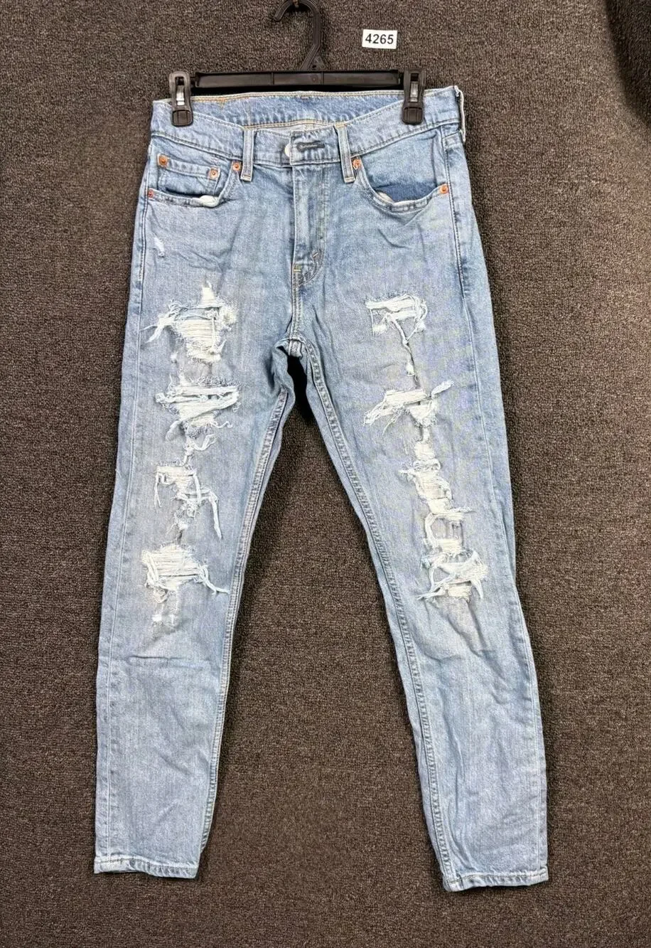 Levi's 512 Distressed Jeans Mens Size 29x30 Blue Medium Wash Mid Rise