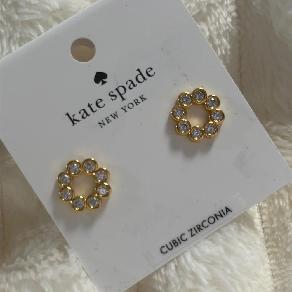 kate spade zirconia spade earrings