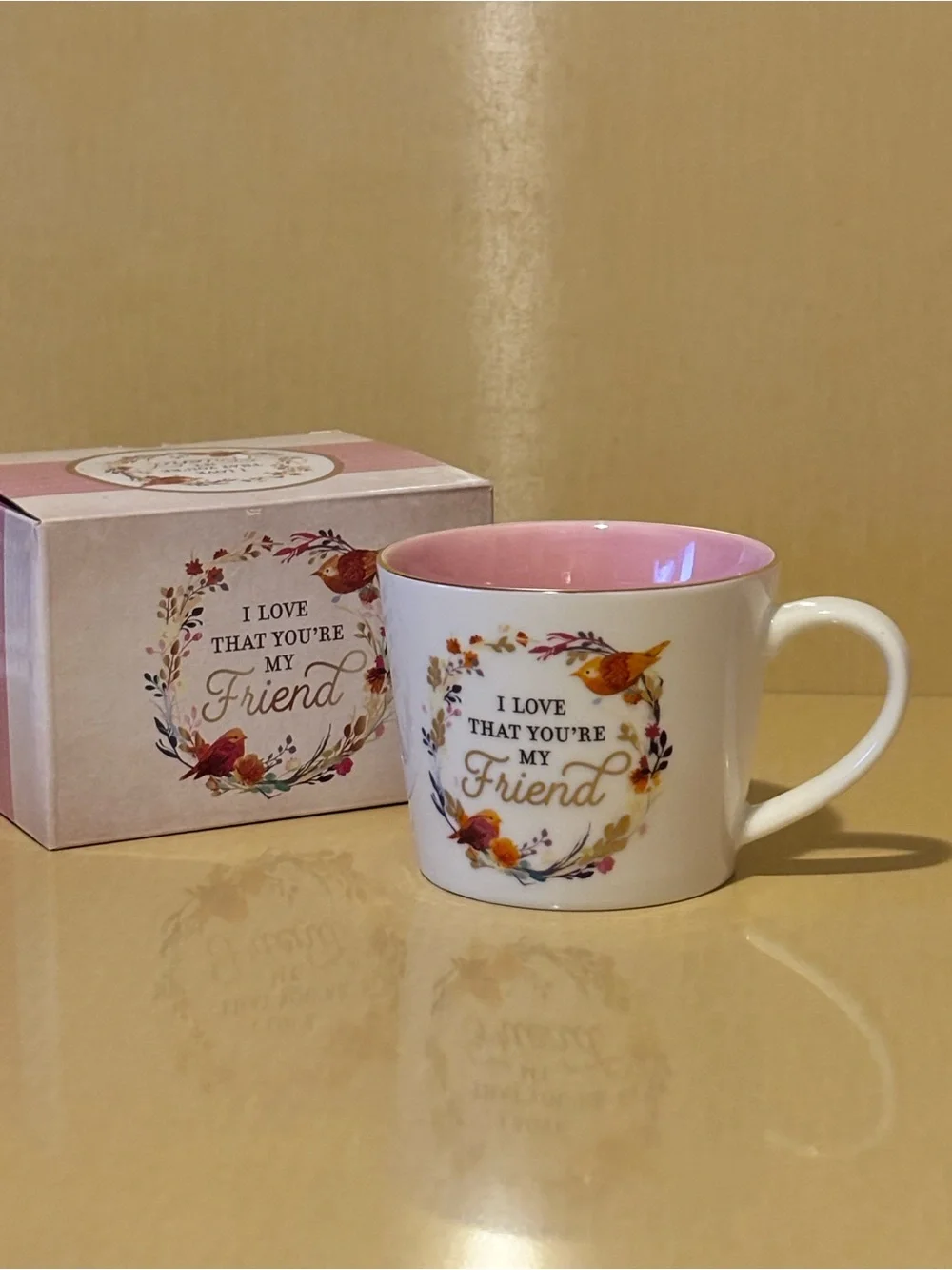 “I LOVE THAT YOU’RE MY FRIEND” Ceramic Mug with Box