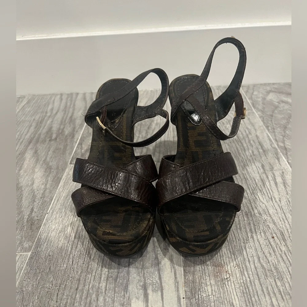 Fendi wedge sandals