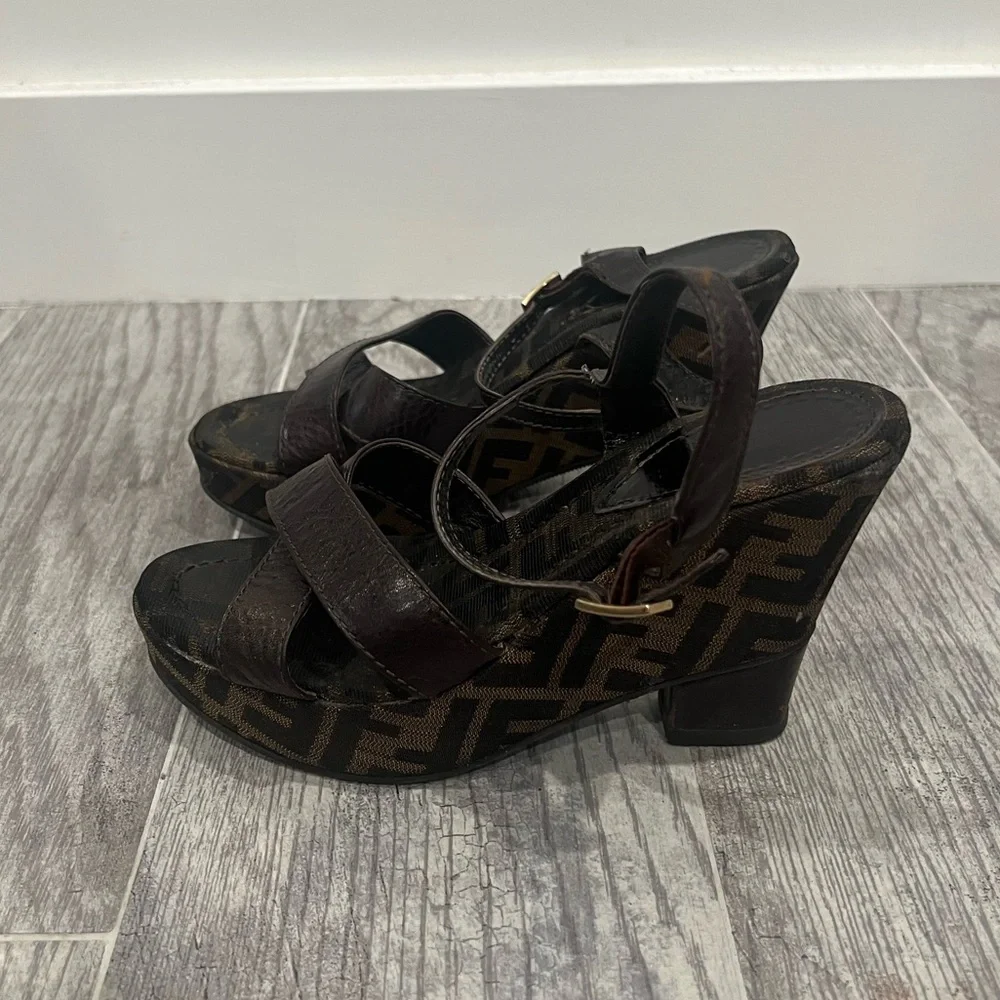 Fendi wedge sandals