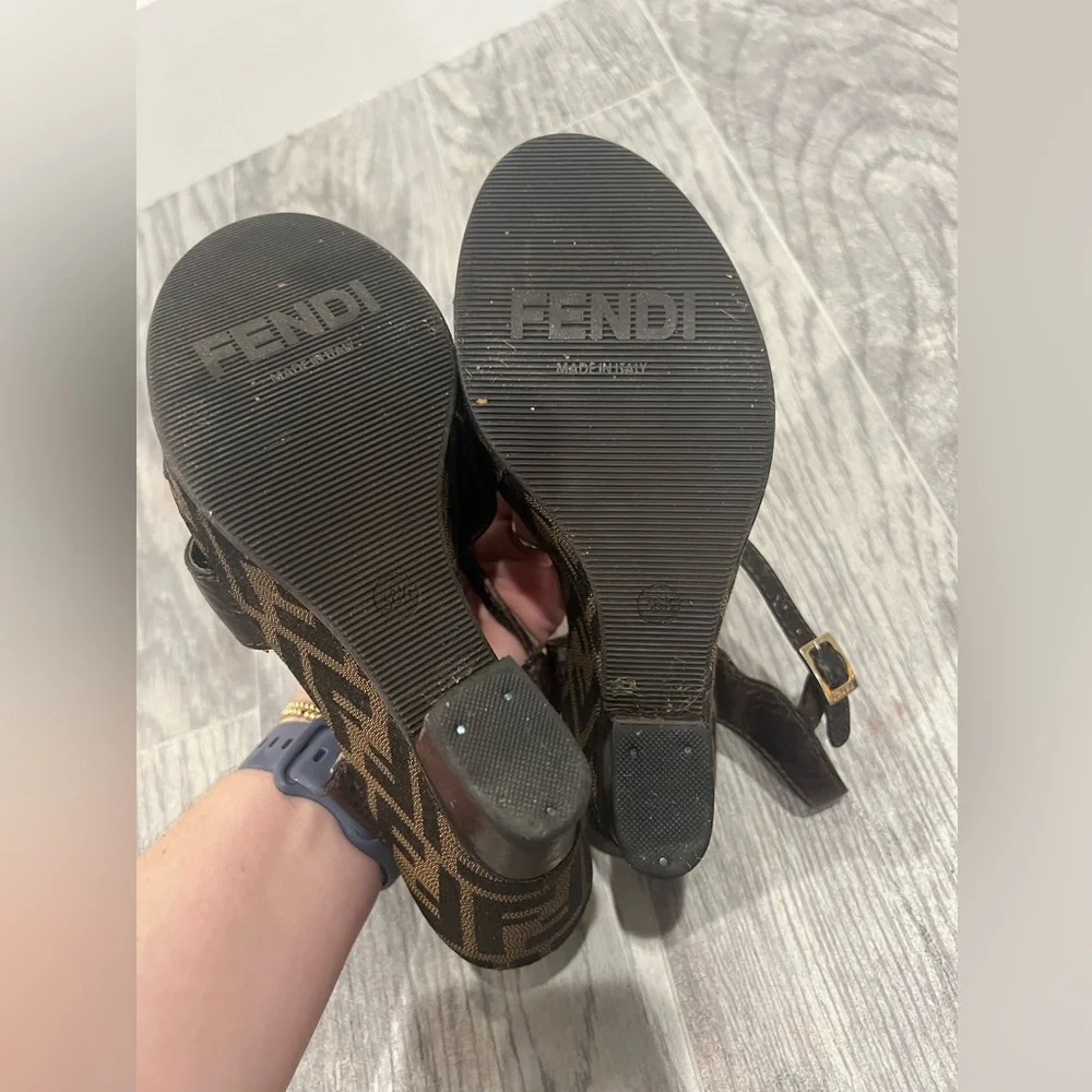Fendi wedge sandals