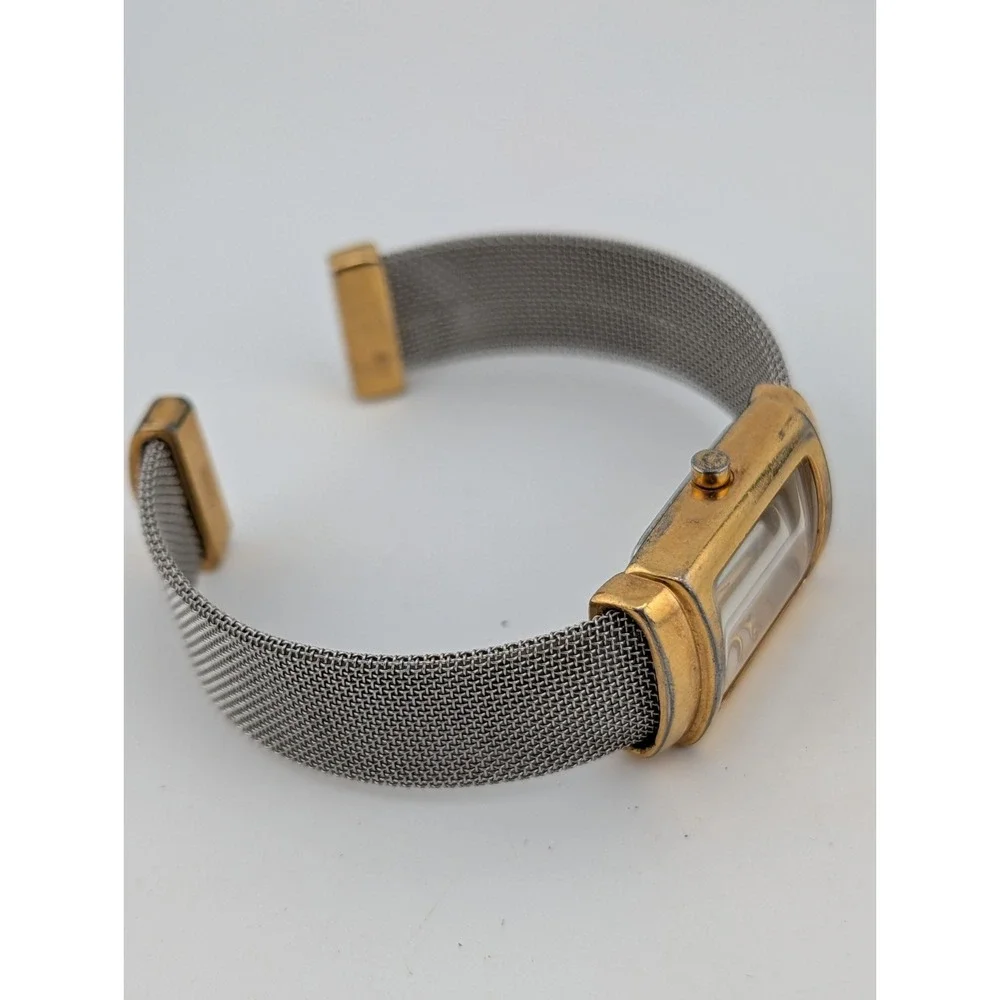Vintage Avon Women's Watch 21mm Case Silver Mesh Metal Bangle Band- New Battery