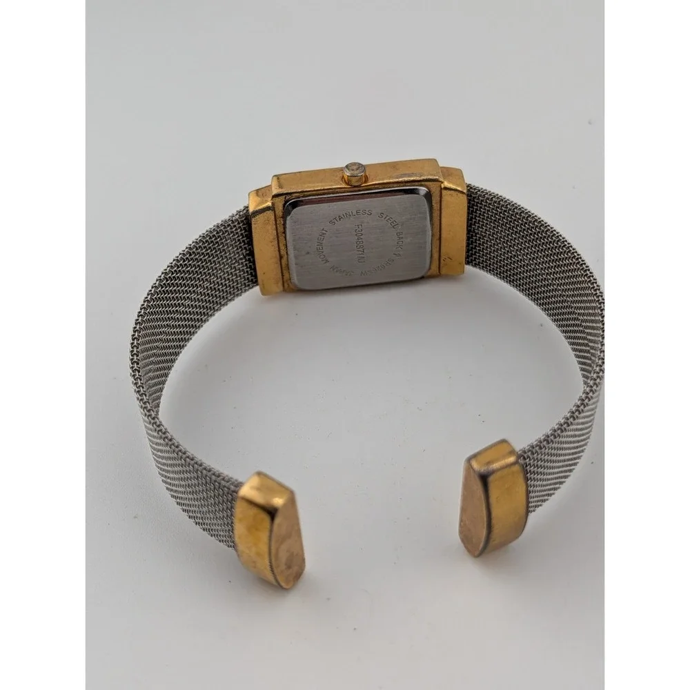 Vintage Avon Women's Watch 21mm Case Silver Mesh Metal Bangle Band- New Battery