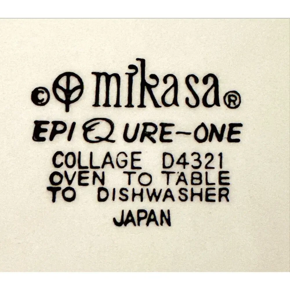 Pair Vintage Mikasa Epiqure One Collage Cup & Saucer