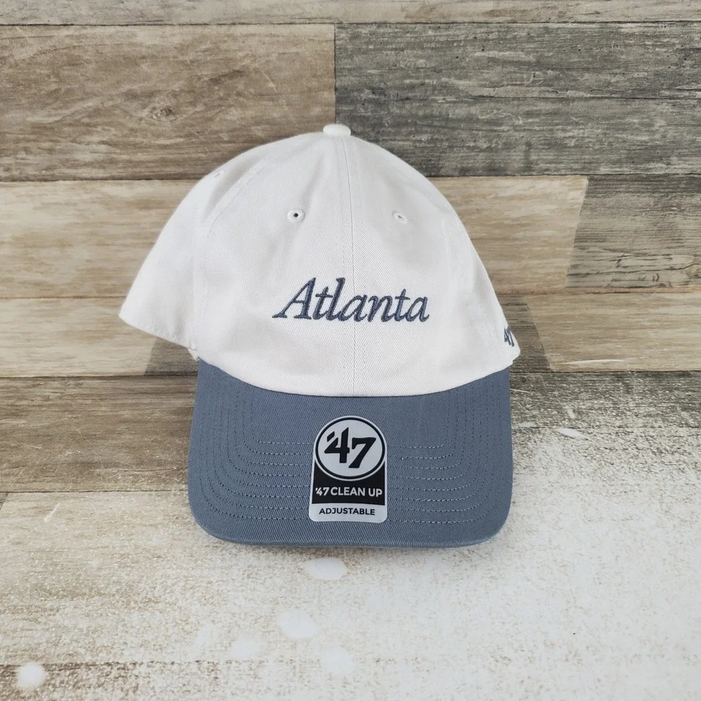 47 Brand Atlanta Braves Foundation Cleanup Cap System Blue Sand Adjustable Hat