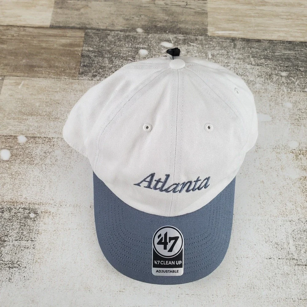 47 Brand Atlanta Braves Foundation Cleanup Cap System Blue Sand Adjustable Hat