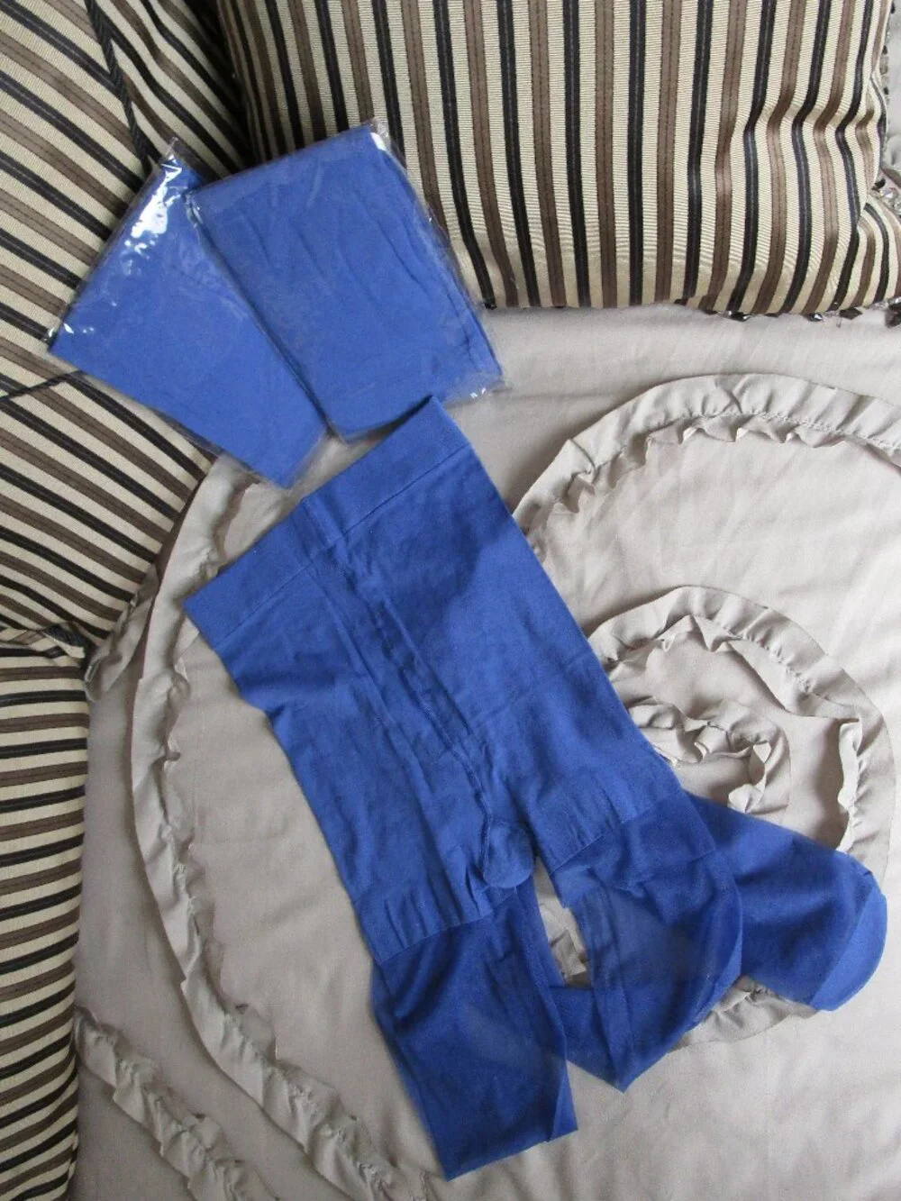 lot of new sheer blue pantyhose