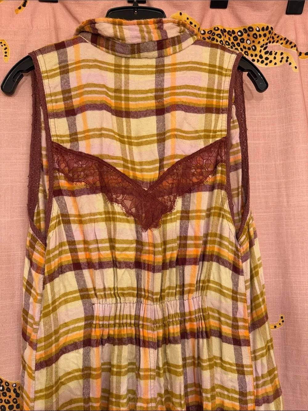Free People Wrapped In Flannel Plaid Jumpsuit