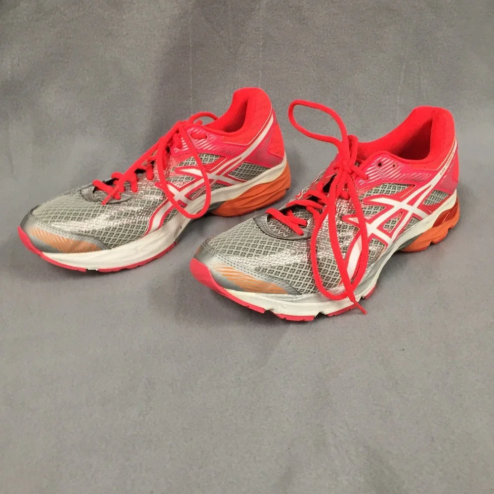 ASICS Gel-Flux 4 Womens Running Shoes Pink‎ Silver Orange T764N Size 9.5