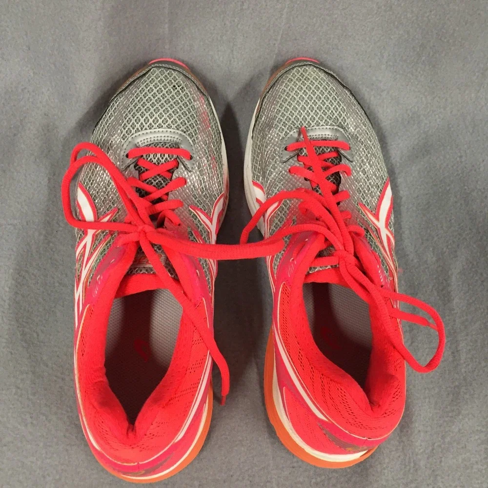 ASICS Gel-Flux 4 Womens Running Shoes Pink‎ Silver Orange T764N Size 9.5