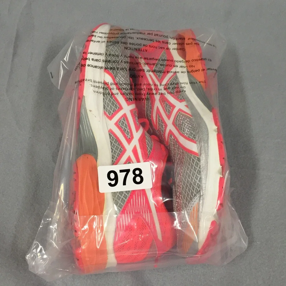 ASICS Gel-Flux 4 Womens Running Shoes Pink‎ Silver Orange T764N Size 9.5