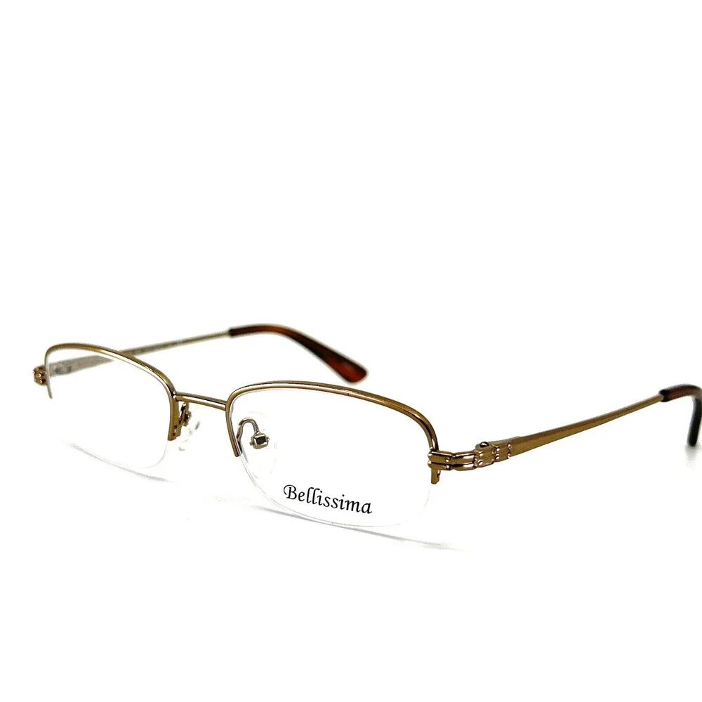 Bellissima Eyeglasses BL630 Gold Oval Full Rim Frames 53-16-135