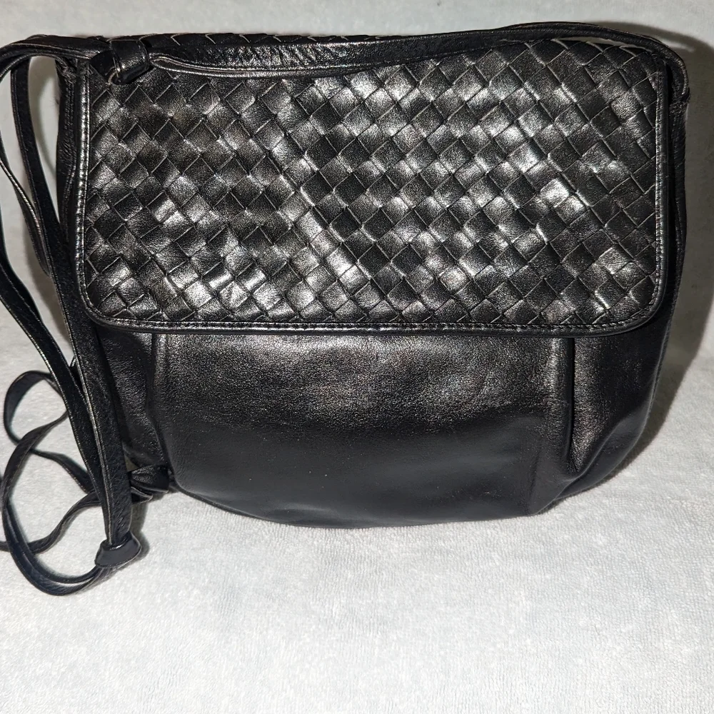 Soft touch by FC & W Designs black crossbody bag.