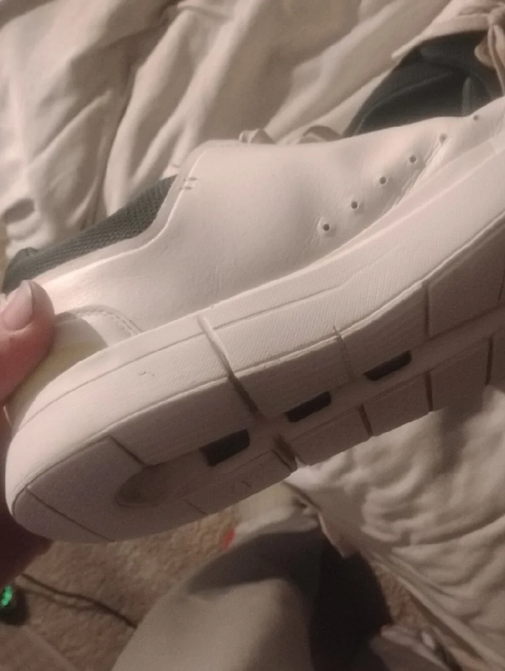 On Running The Roger Navy And White With Yellow Accents Size 11.5