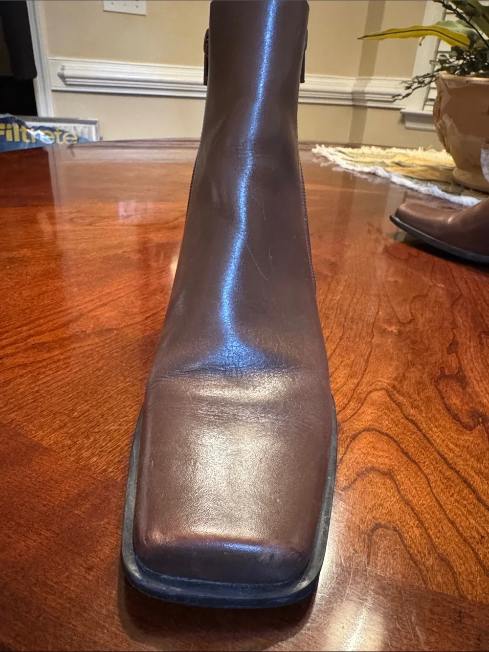 Women’s Brown Leather Ankle Boots with Side Zip