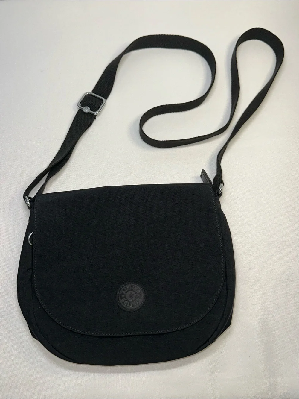 Kipling Lucasta Crossbody Black Tonal Purse No Monkey