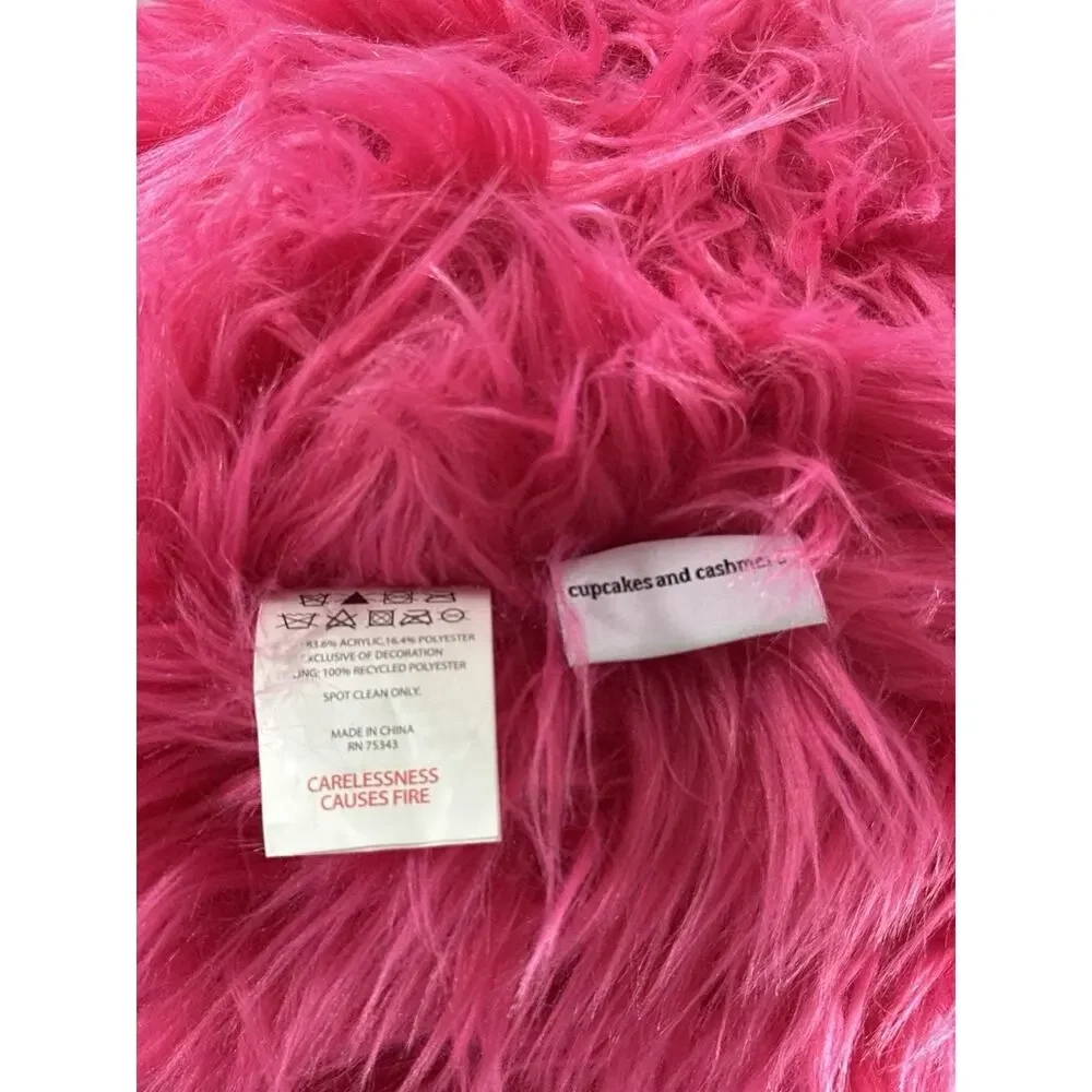 Cupcakes and Cashmere Pink Furry Jack-O’-Lantern Pumpkin Halloween Plush 14”