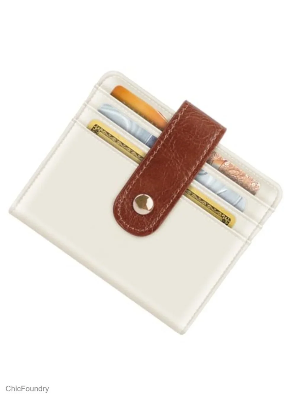 Slim Bifold Wallet Women Minimalist RFID Blocking Card Holder with Coin Pocket