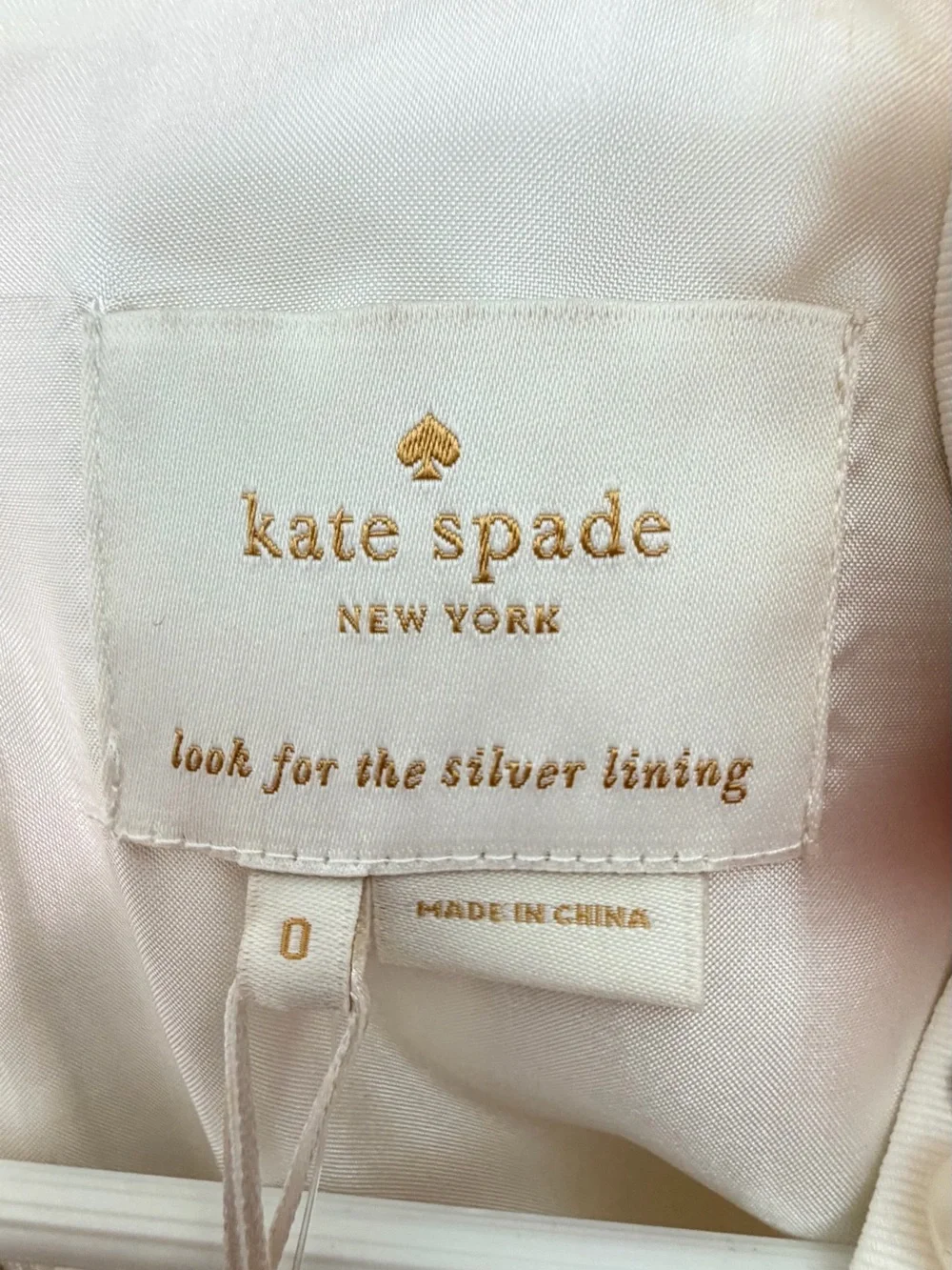 Kate Spade New York Embellished Structured Fit Flare Dress Cream NWT Size 0
