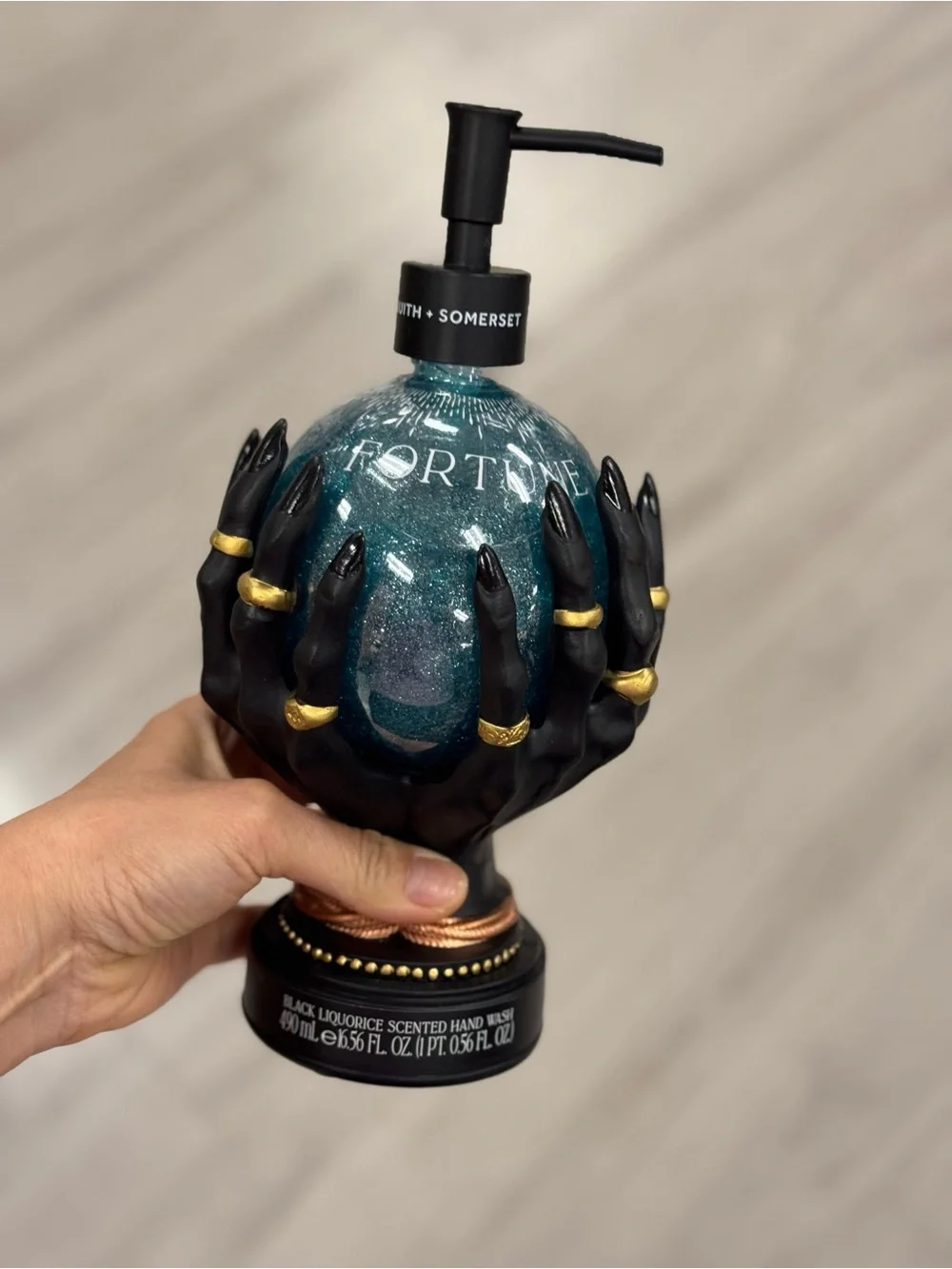 Fortune Black & Teal Liquid Soap Dispenser