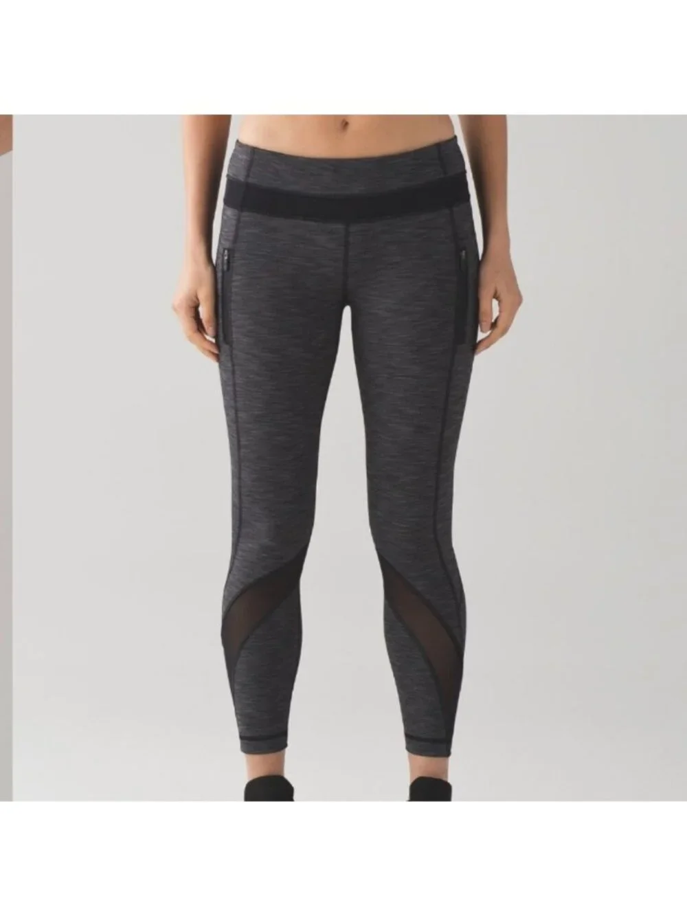 Lululemon Inspire Tight II Heathered Black / Heathered Black