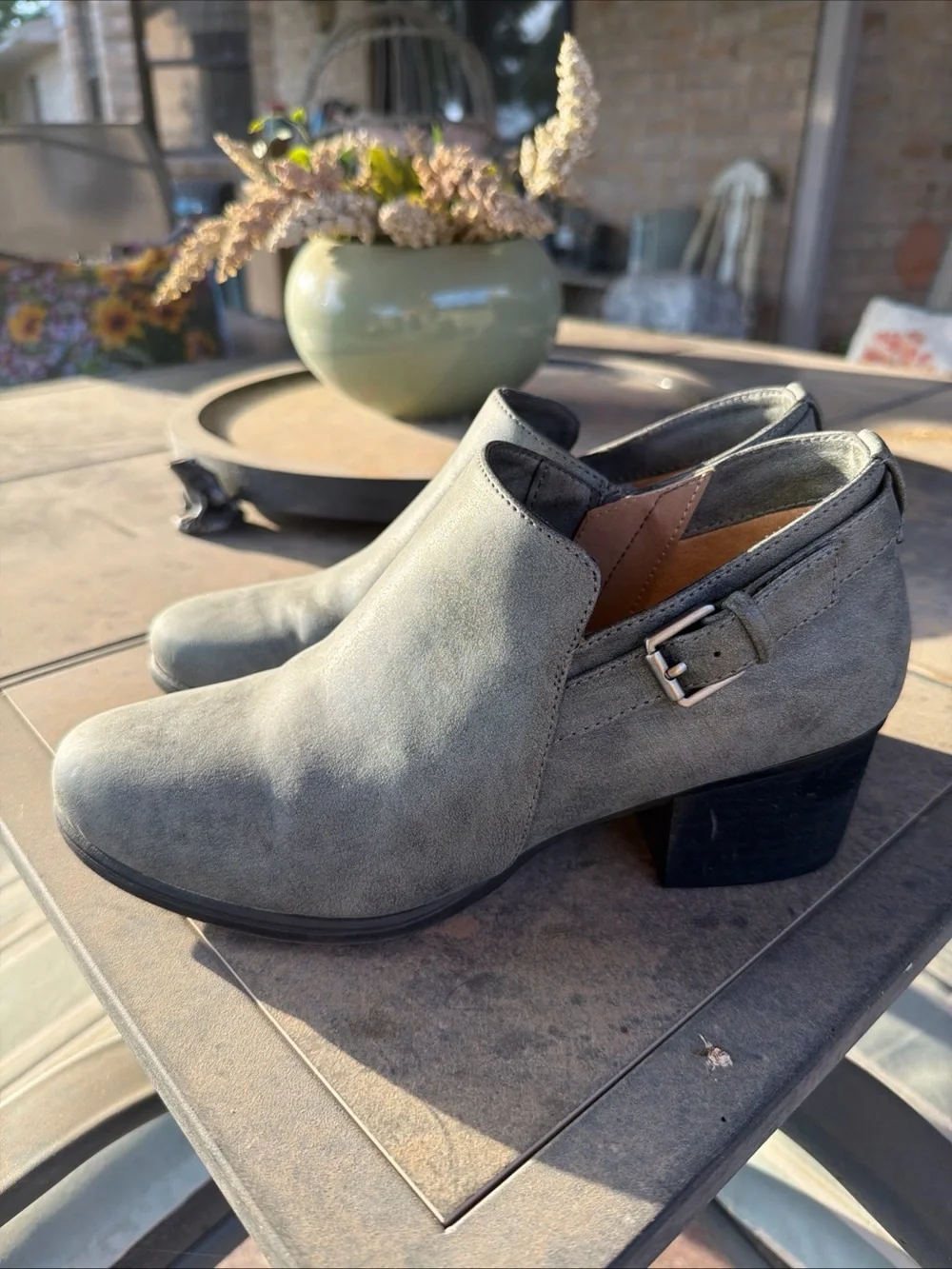 Soul Naturalizer Gray Ankle Booties with Side Zip 9W