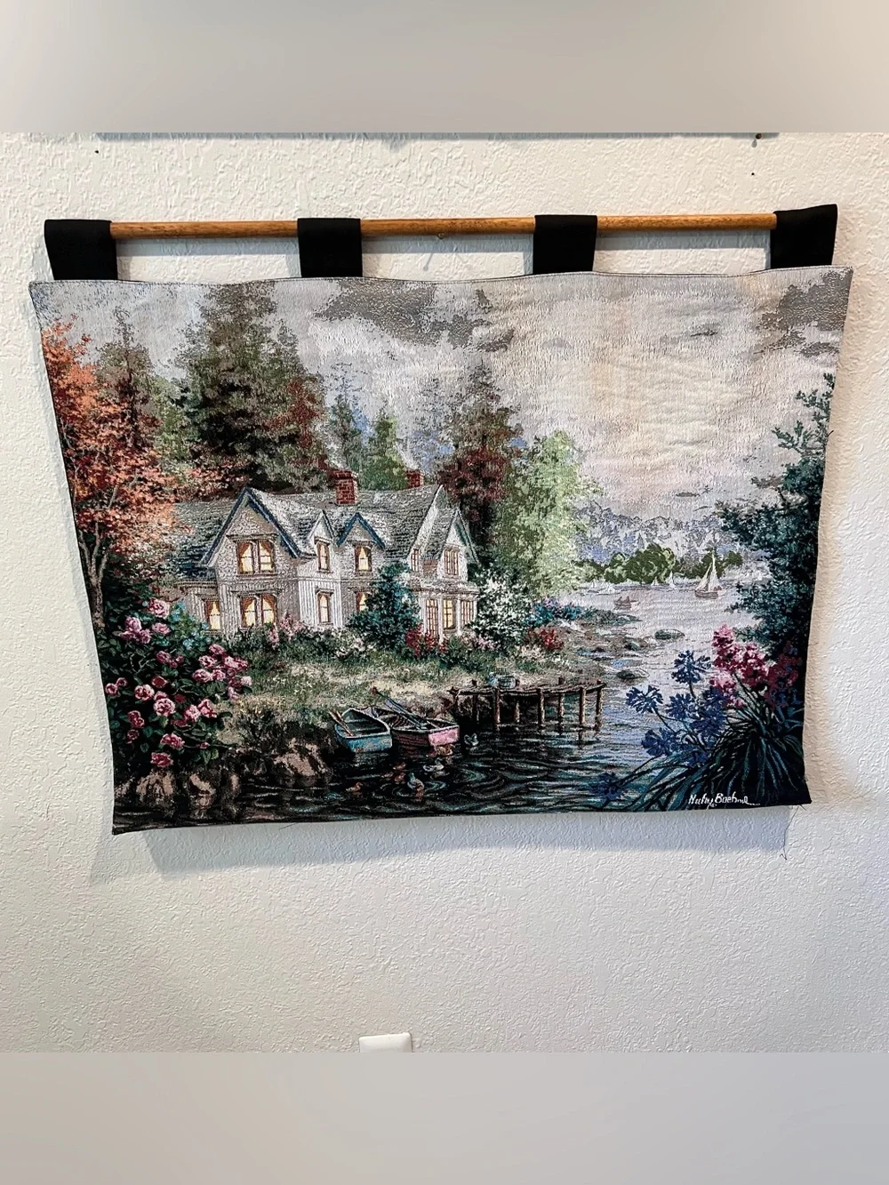 Nicky Boehme Bay’s Landing Woven Tapestry Wall Hanging 26x36