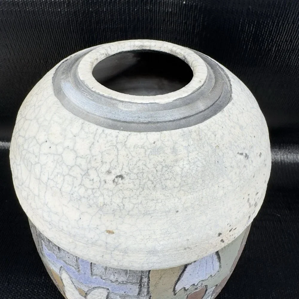 Raku Pottery vintage hand