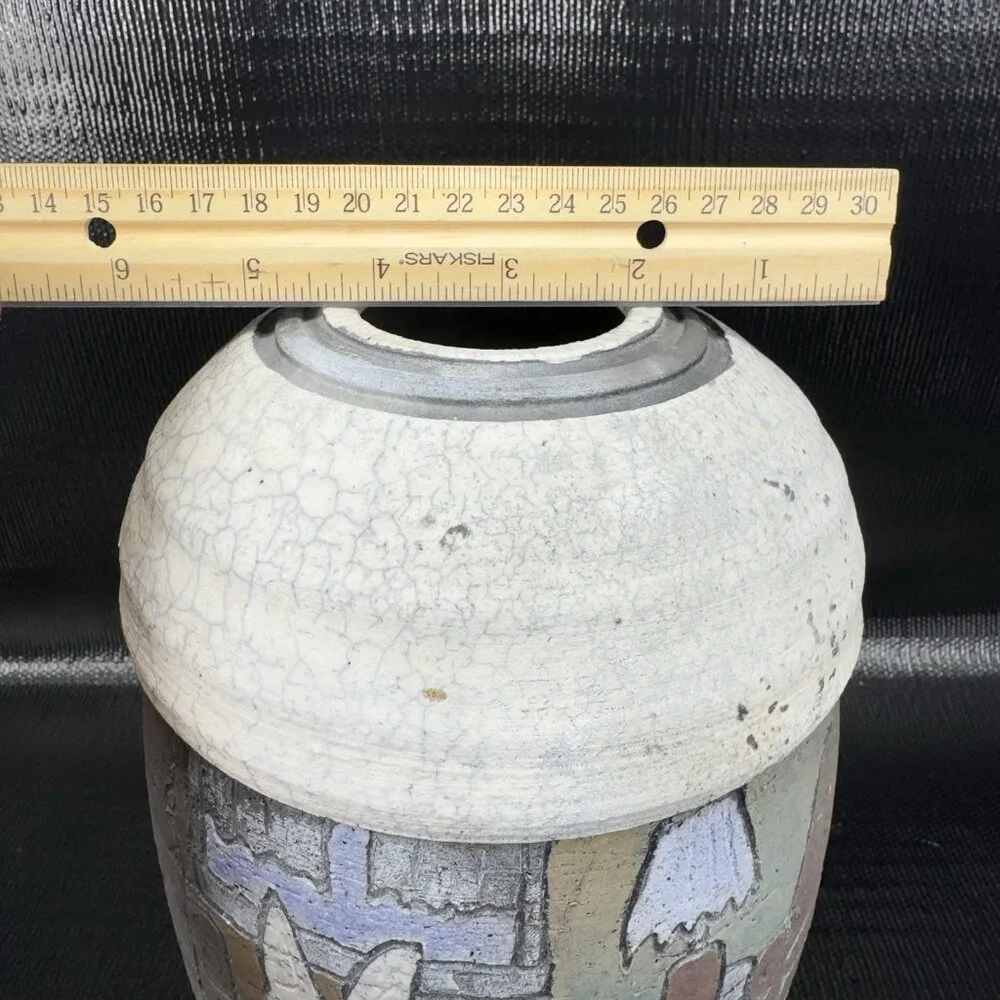 Raku Pottery vintage hand