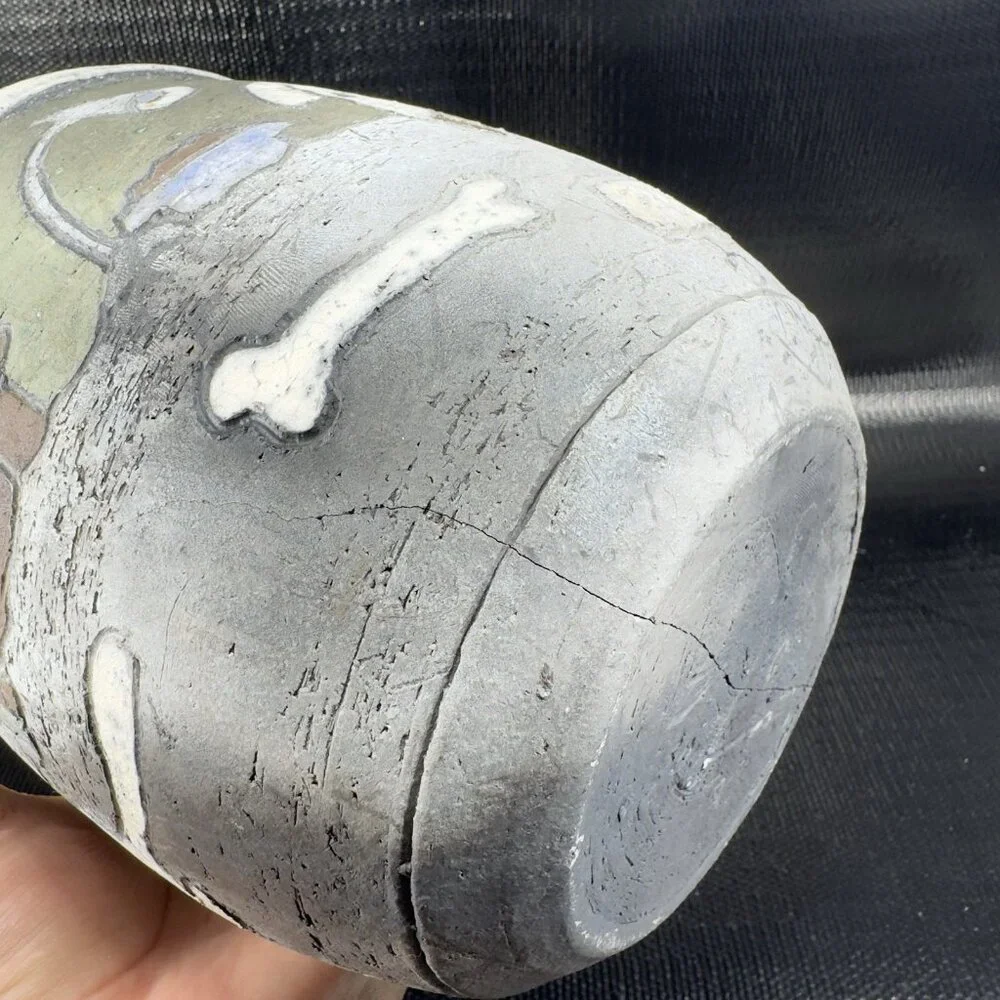 Raku Pottery vintage hand