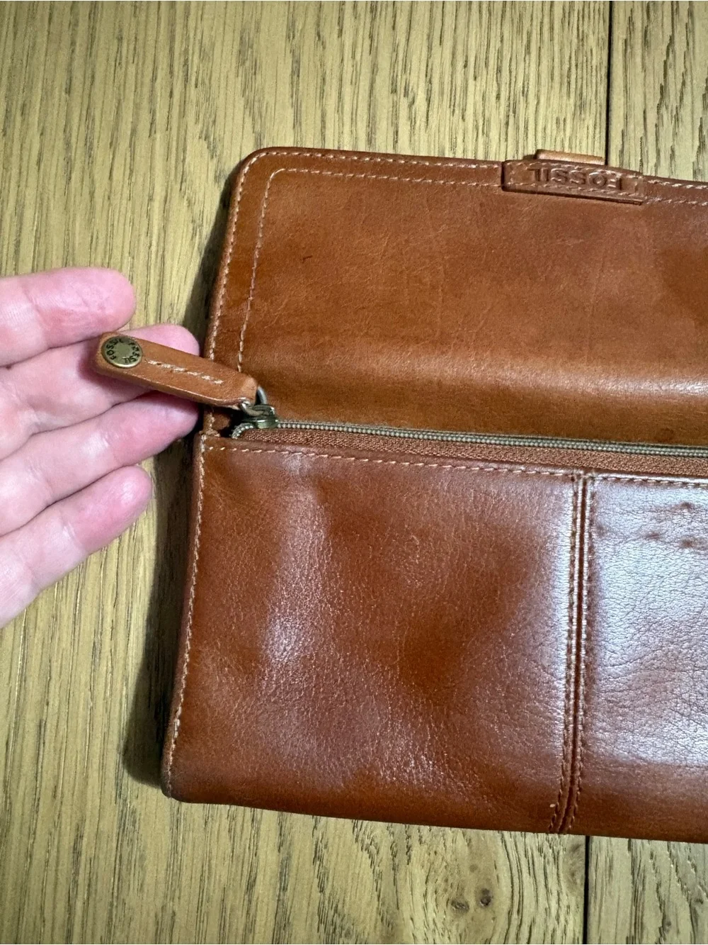 Fossil smooth leather