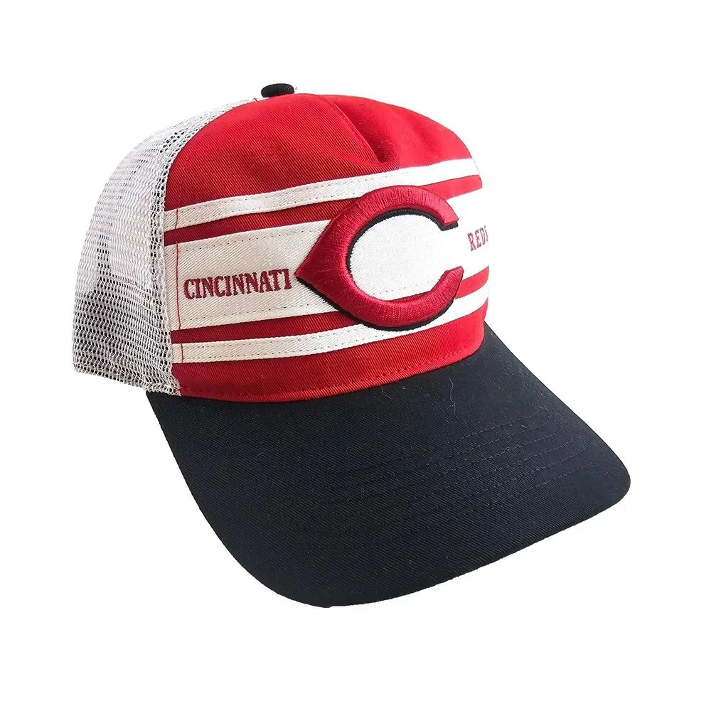 Cincinnati Reds Trucker Hat OSFA Red White 47 Brand Mesh Snapback MLB Baseball